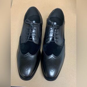 GM GOLAIMEN Men’s Dress Shoes Black Lace Up Oxford New In Box.